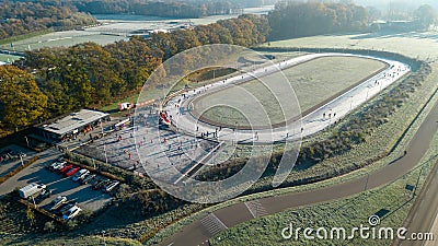 Outdoor skating rink Editorial Stock Photo