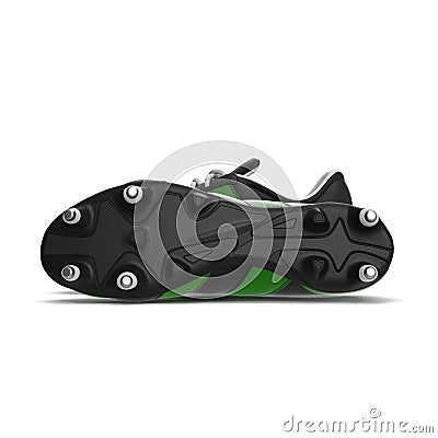 Outdoor soccer cleats shoes on white. 3D illustration Cartoon Illustration