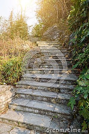 Outdoor Stone Stairs Stock Photo
