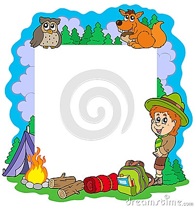 Outdoor summer frame Vector Illustration