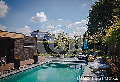 Outdoor swimming pool Editorial Stock Photo