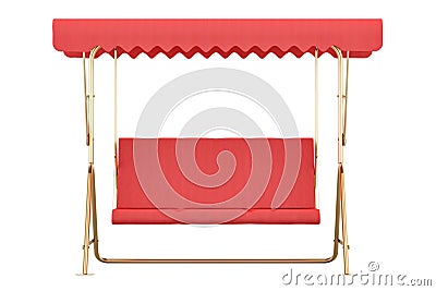 Outdoor Swing Chairs with Adjustable Tilt Canopy and Durable Steel Frame, 3D rendering Stock Photo