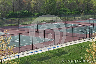 Outdoor Tennis Courts Stock Photo