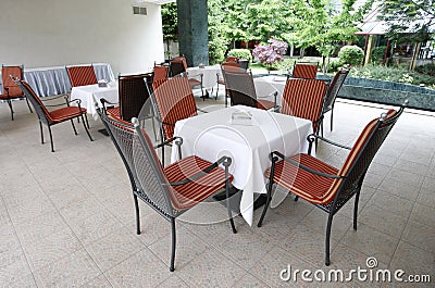 Outdoor terrace Stock Photo