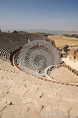 Outdoor Theater at Hierapolis Turkey Stock Photo