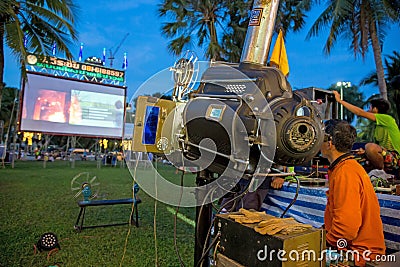 Outdoor theater in thailand, focus selective Editorial Stock Photo