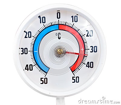 Outdoor thermometer Stock Photo