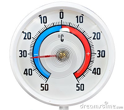 Outdoor thermometer Stock Photo