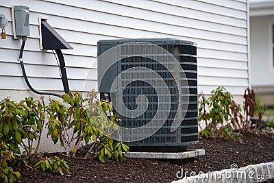 outdoor unit of the air conditioner cooling appliance Stock Photo