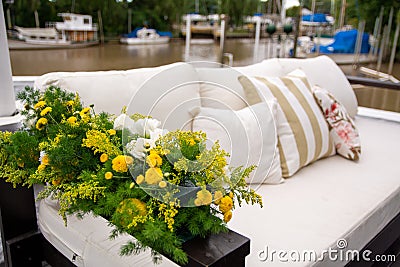 outdoor wedding armchair Stock Photo