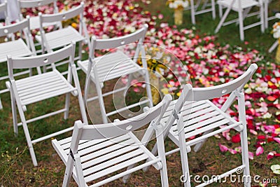 Outdoor wedding Scene Stock Photo