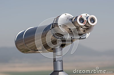 Outdoors binoculars Stock Photo