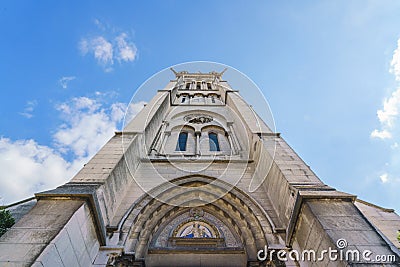 Outdoors view, facade of the Saint Martin Church in the old city of Pau, France Stock Photo