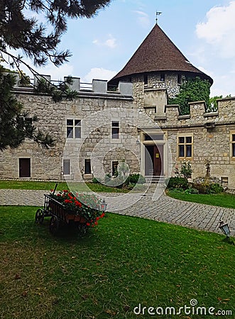 outer courtyard of Smolenice Castle, Slovakia Stock Photo