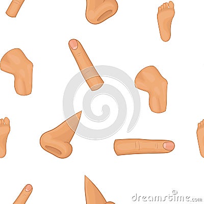 Outer part of body pattern, cartoon style Vector Illustration