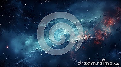 outer space galaxy with starry deep sky in universe. fantasy and science background. generative AI Stock Photo