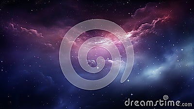 outer space galaxy with starry deep sky in universe. fantasy and science background. generative AI Stock Photo