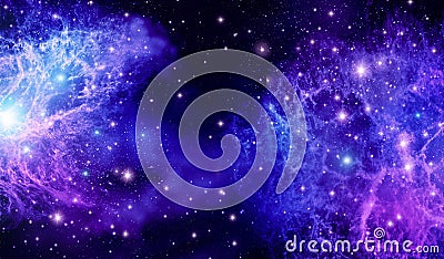 Outer space, universe, purple, starlight, galaxy Stock Photo