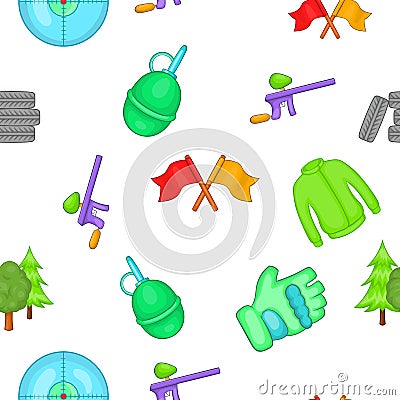 Outfit paintball pattern, cartoon style Vector Illustration