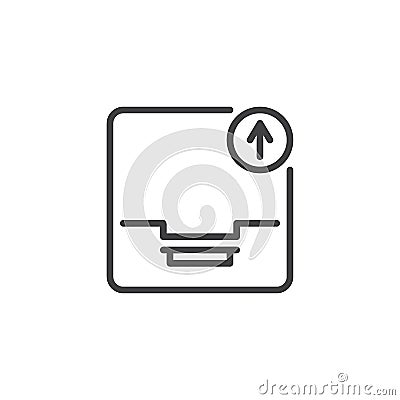 Outgoing mail outline icon Vector Illustration