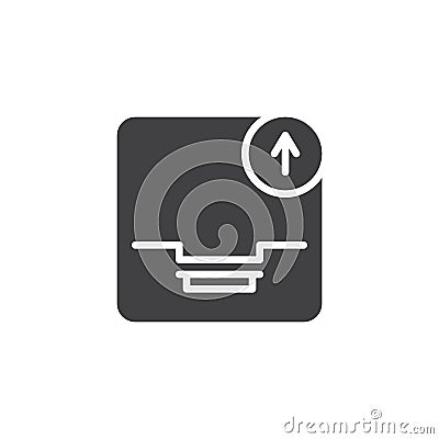 Outgoing mail vector icon Vector Illustration