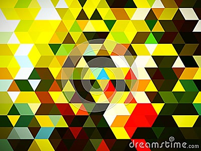 An outlandish illustration of colorful pattern of geometric design of rectangles Cartoon Illustration