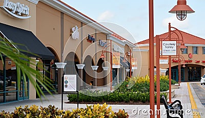 Outlet Mall Shops Editorial Stock Photo