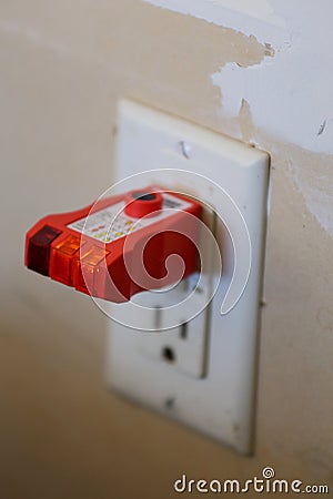 Outlet Tester Stock Photo