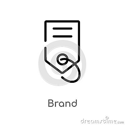 outline brand vector icon. isolated black simple line element illustration from fashion and commerce concept. editable vector Vector Illustration