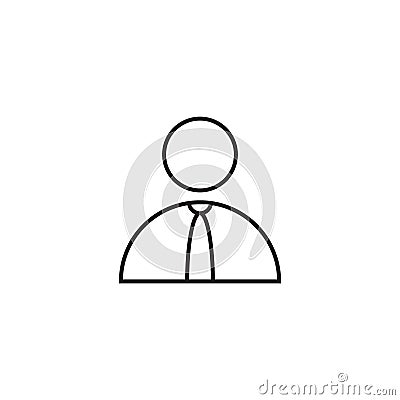 Outline Businessman Icon in Trendy Style. User Profile Avatar Vector Illustration Vector Illustration