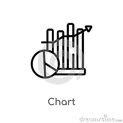 outline chart vector icon. isolated black simple line element illustration from smart house concept. editable vector stroke chart Vector Illustration