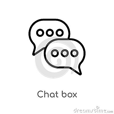 outline chat box vector icon. isolated black simple line element illustration from social concept. editable vector stroke chat box Vector Illustration