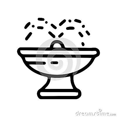 city fountain line vector doodle simple icon Vector Illustration