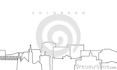 Outline Colorado Springs skyline. Vector Illustration