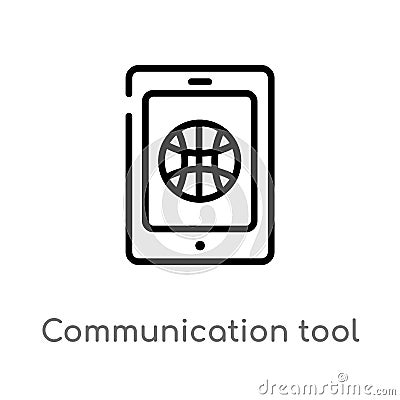 outline communication tool vector icon. isolated black simple line element illustration from web concept. editable vector stroke Vector Illustration