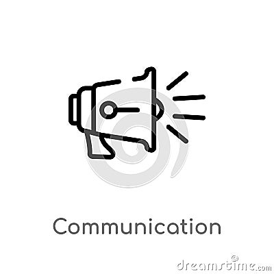 outline communication vector icon. isolated black simple line element illustration from blogger and influencer concept. editable Vector Illustration