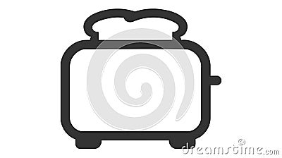 Outline design of toster icon. Premium symbol for UI, app and web. Vector stroke object. Perfect toster line icon Vector Illustration