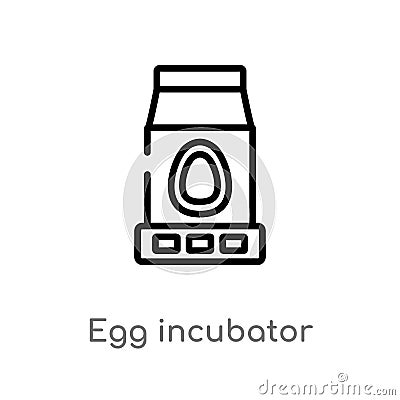 outline egg incubator vector icon. isolated black simple line element illustration from future technology concept. editable vector Vector Illustration