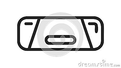 Outline of electronic game controller, representing gaming , vector design Generative AI Vector Illustration