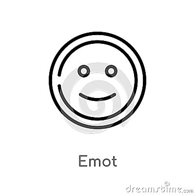 outline emot vector icon. isolated black simple line element illustration from user interface concept. editable vector stroke emot Vector Illustration