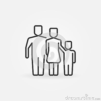 Outline family icon Vector Illustration