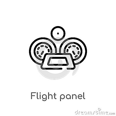 outline flight panel vector icon. isolated black simple line element illustration from airport terminal concept. editable vector Vector Illustration