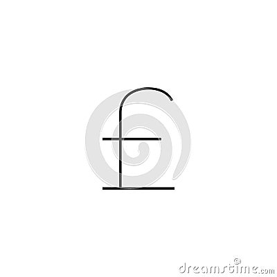 Outline icon - Poundsterling symbol Vector Illustration
