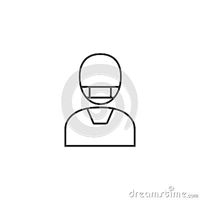 Outline icon - Surgeon Vector Illustration