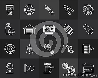 Outline icons thin flat design, modern line stroke Vector Illustration