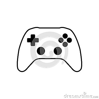 Outline Joystick Game pad Controller Vector for Gameplay Vector Illustration