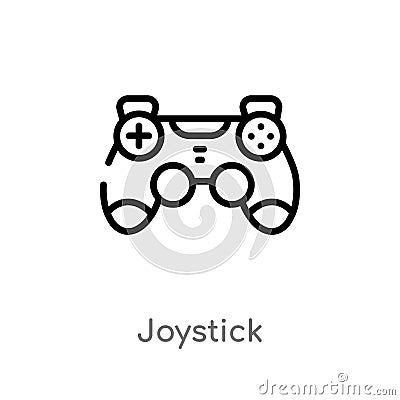 outline joystick vector icon. isolated black simple line element illustration from electronic devices concept. editable vector Vector Illustration