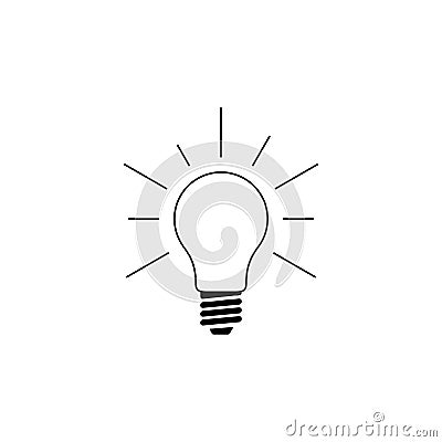 Outline light bulb Icon Vector Illustration