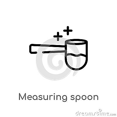 outline measuring spoon vector icon. isolated black simple line element illustration from miscellaneous concept. editable vector Vector Illustration