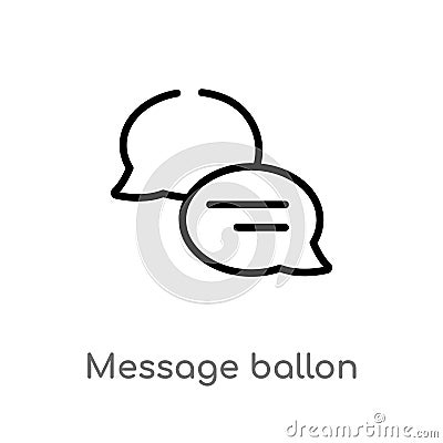 outline message ballon vector icon. isolated black simple line element illustration from ultimate glyphicons concept. editable Vector Illustration